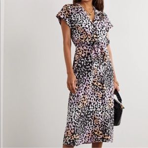 NWT VERONICA BEARD Amani Leopard Silk Dress 12